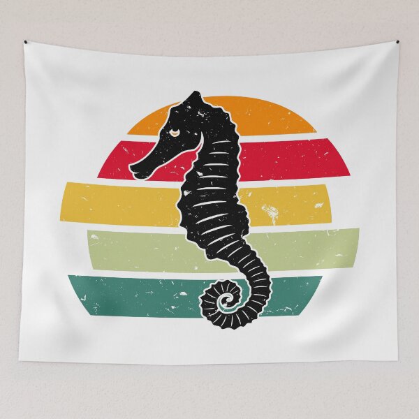 Item preview, Retro Hippocampe sunset designed and sold by PlusAdore.
