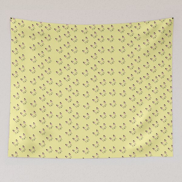 Item preview, Yellow and pink pussy cat print designed and sold by Grey-Brunette.