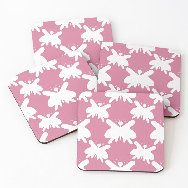 Item preview, Butterfly Pink and White Silhouette Pattern  designed and sold by Artistestella.