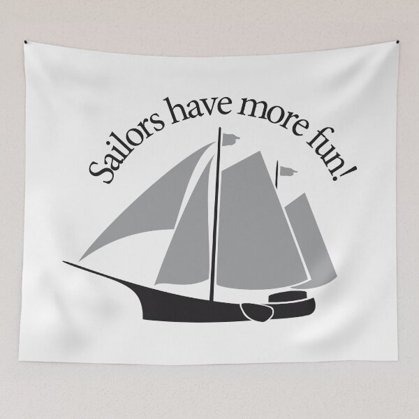 Item preview, Sailors have more fun! ship ahoy! – Clipperaak – for light backgrounds designed and sold by sangidesign.