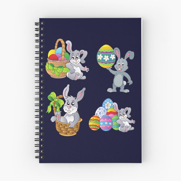 Item preview, Colorful easter bunny and egg basket designed and sold by DahliaBlanche.