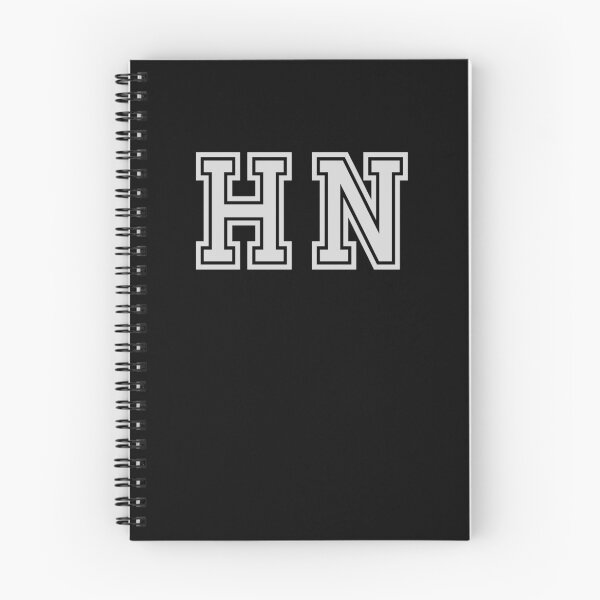 Item preview, H.N. Varsity Initials | Varsity Letters | Black And White | Personalised Gifts designed and sold by Avo And Sriracha.