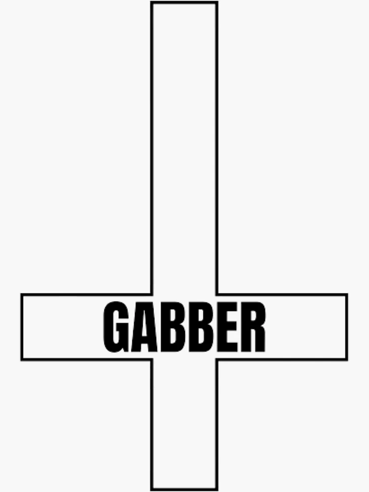 Hardcore Music Gabber Inverted Cross