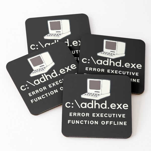 Item preview, ADHD - C:\ADHD.exe - Error Executive Function Offline - Option 2 - Light on Dark designed and sold by TheBerriesADHD.