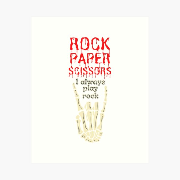 Paper Beats Rock Poster for Sale by LibertyLine