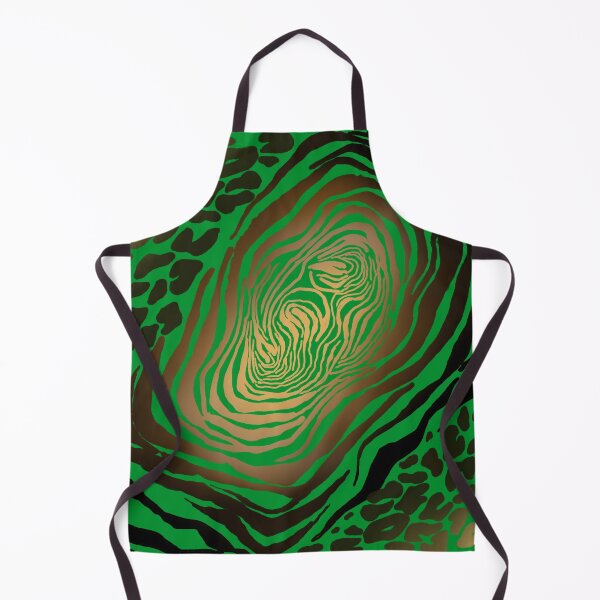Item preview, Contemporary animal print artwork, animal pattern, jungle pattern, leopard spots, exotic pattern, green zebra seamless designed and sold by ZeinabTaha.