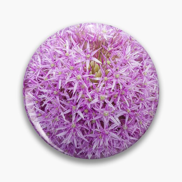Item preview, Purple Allium Flower on Dark Blue Square designed and sold by ellenhenry.