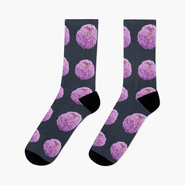 Item preview, Purple Allium Flower on Dark Blue Square designed and sold by ellenhenry.