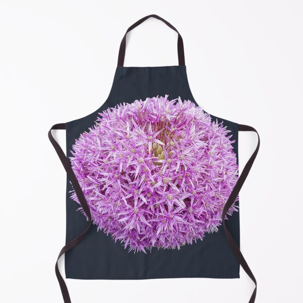 Item preview, Purple Allium Flower on Dark Blue Square designed and sold by ellenhenry.