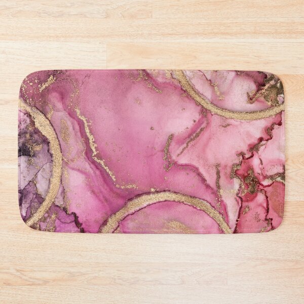 Item preview, Pink Gold Ink Marble Texture Colorful Painting designed and sold by artsandsoul.