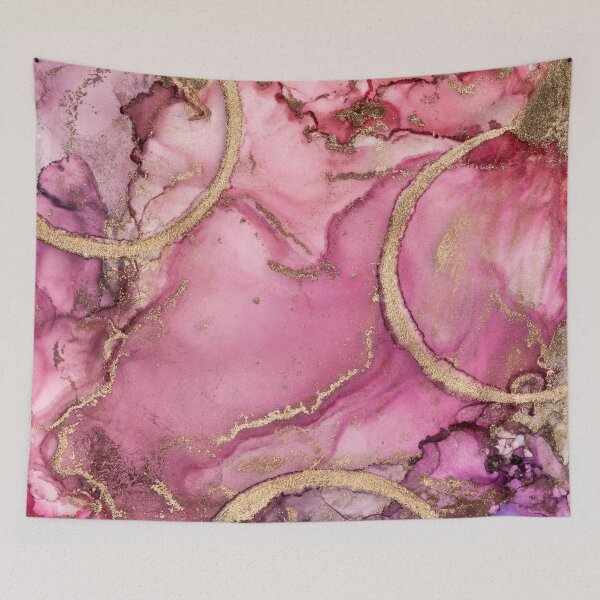 Item preview, Pink Gold Ink Marble Texture Colorful Painting designed and sold by artsandsoul.
