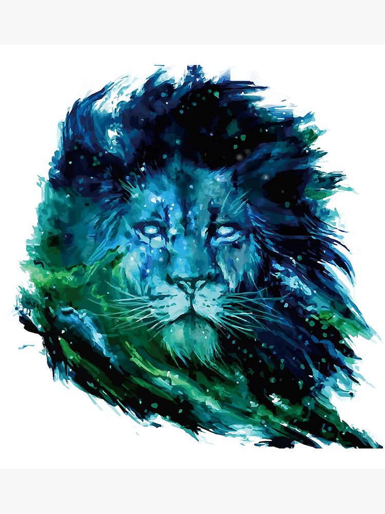 African Lion Drawing Digital Art Illustration Poster For Sale By