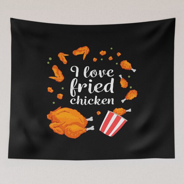 Item preview, I Love Fried Chicken Funny Chicken Gift designed and sold by davetmccall.