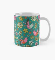Doodle Birds Motif floral Mug
