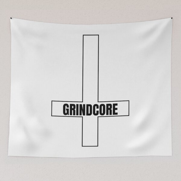Item preview, Grindcore Metal Music Inverted Cross designed and sold by RichTeeDesigns.