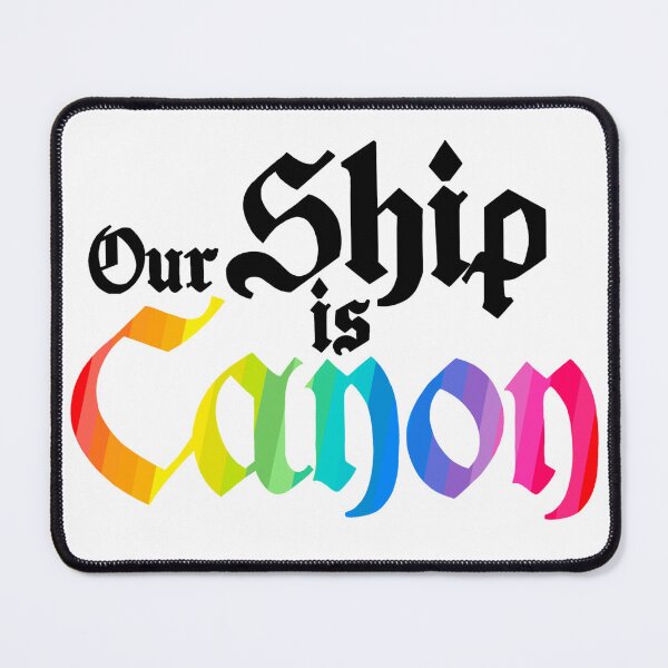 Item preview, Our Ship is Canon - Black and Rainbow designed and sold by Akarkanias.