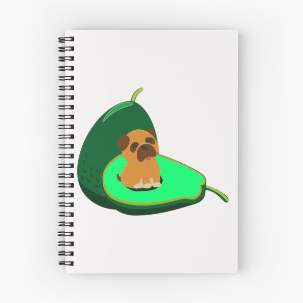 Item preview, A Cute Pug On an Avocado designed and sold by Pugstuff.