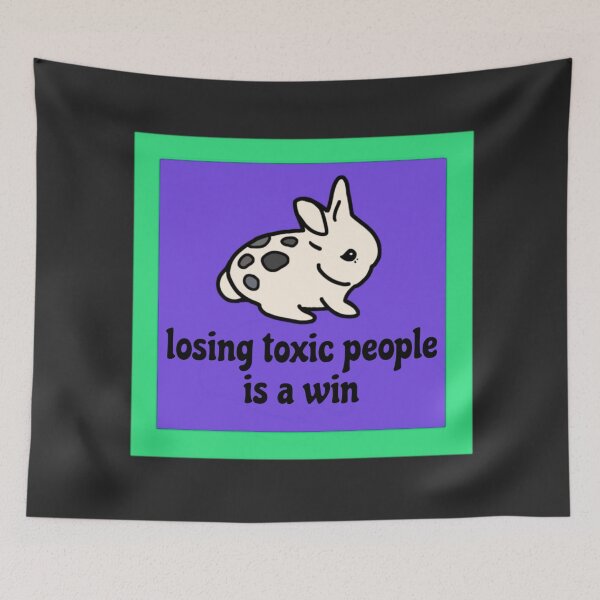 Item preview, Losing Toxic People is A Win Though | Chubby Mini Rex Bunny Emotional Support designed and sold by wigobun.