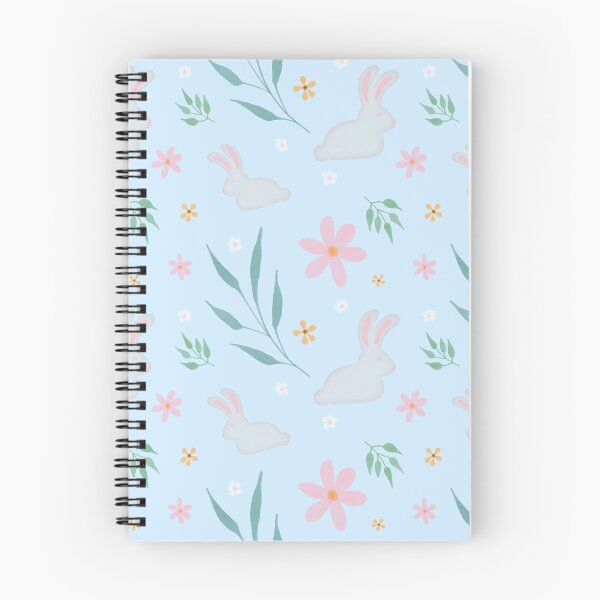 Aperçu de l'œuvre Lapin de Pâques Floral - Modèle sans couture - Aquarelle numérique créée et vendue par TheBubblyType.
