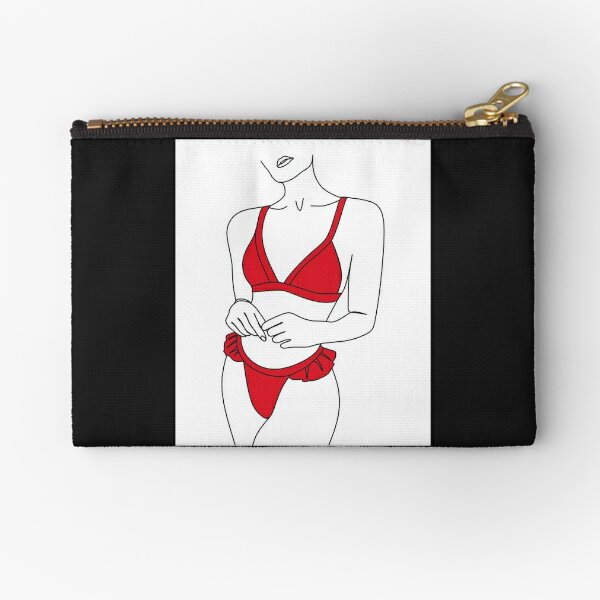 ladies underwear Posterladies underwear Zipper Pouch for Sale by romanl3