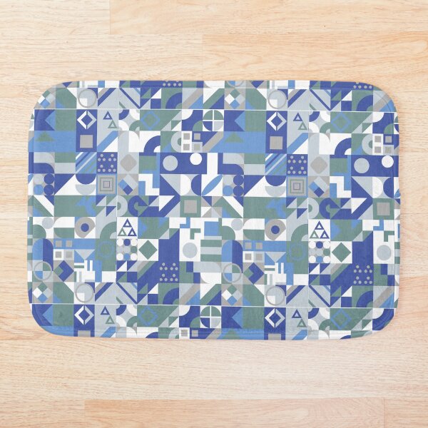 Item preview, Blue, Green, White Colorful Minimalist Geometric Design Gift Pattern designed and sold by PATTERNLIX.