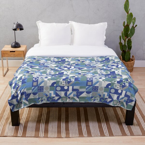 Item preview, Blue, Green, White Colorful Minimalist Geometric Design Gift Pattern designed and sold by PATTERNLIX.