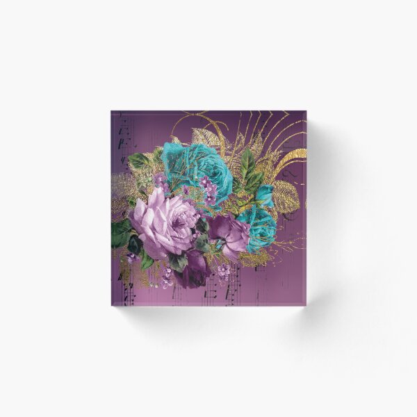 Item preview, Music & Flowers print in purple designed and sold by Grey-Brunette.