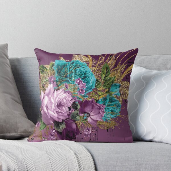 Item preview, Music & Flowers print in purple designed and sold by Grey-Brunette.