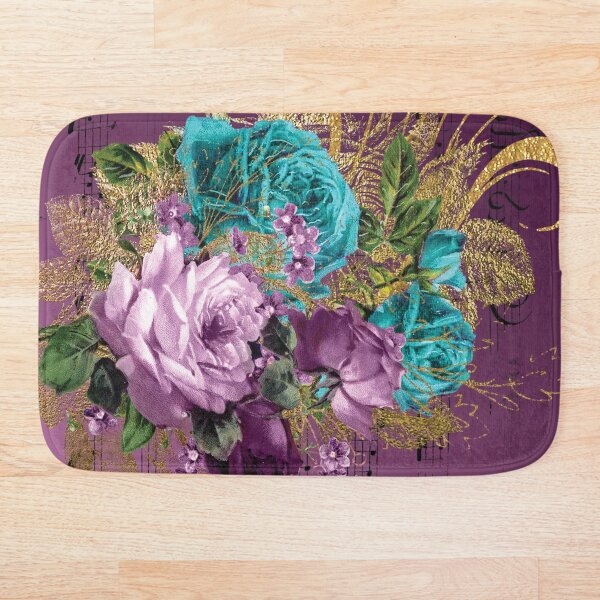 Item preview, Music & Flowers print in purple designed and sold by Grey-Brunette.
