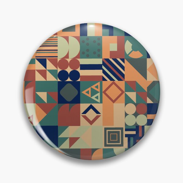 Item preview, Geometric  Badge, Green, Blue Colorful Minimalist Design Gift Pattern designed and sold by PATTERNLIX.