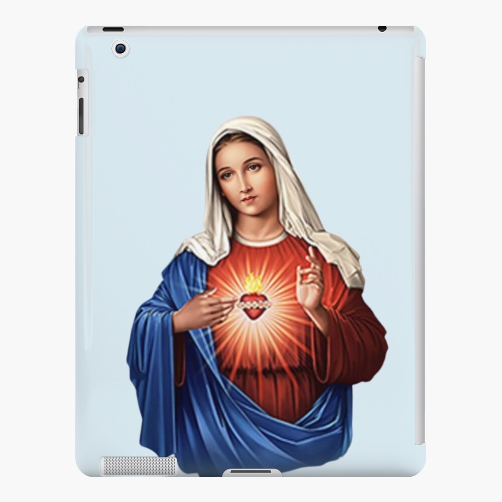 Funda y vinilo para iPad con la obra «Cinta Medida Virgen del Pilar - Roja  - AuctorSalutis» de AuctorSalutis
