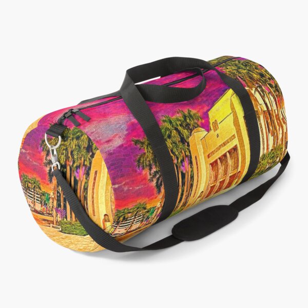 Item preview, Temple Emanu-El in Miami Beach, Florida, at sunset - impressionist painting designed and sold by NickoPrints.