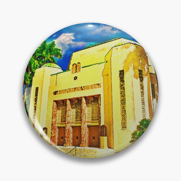 Item preview, Temple Emanu-El in Miami Beach, Florida - watercolor painting  designed and sold by NickoPrints.