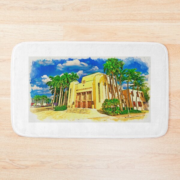 Item preview, Temple Emanu-El in Miami Beach, Florida - watercolor painting  designed and sold by NickoPrints.