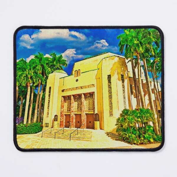 Item preview, Temple Emanu-El in Miami Beach, Florida - watercolor painting  designed and sold by NickoPrints.