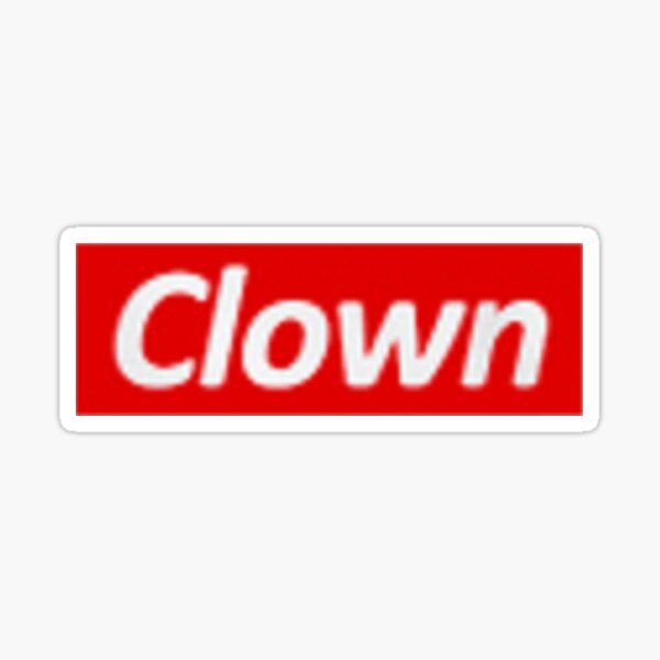 supreme clown sticker
