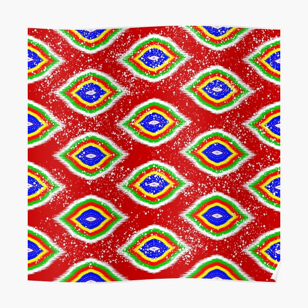 "Native fabric pattern for fabric" Poster for Sale by Waraphot Redbubble