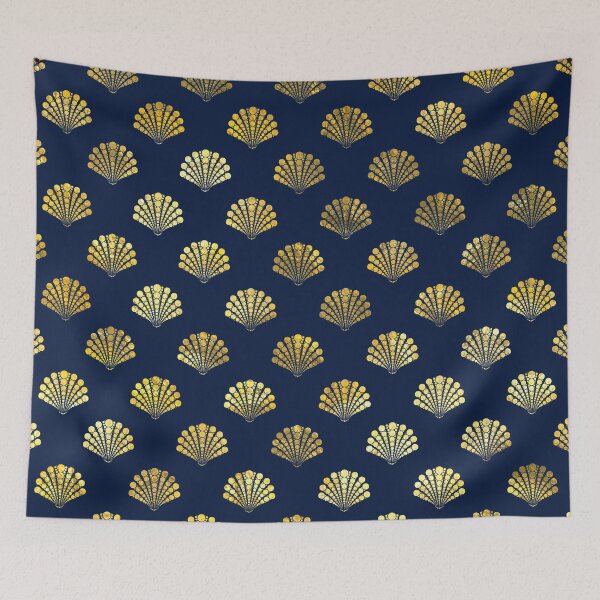 Item preview, Navy blue & gold art deco print designed and sold by Grey-Brunette.