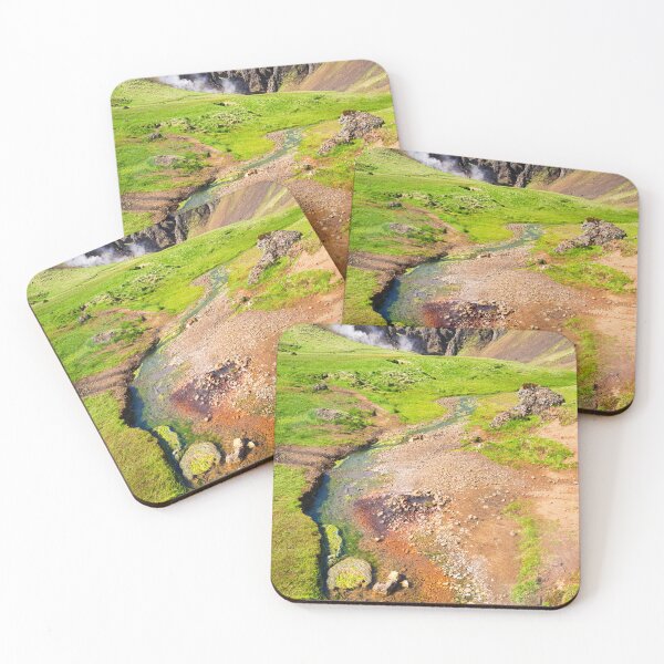 Item preview, Stunning green orange and brown geothermal landscape in Iceland designed and sold by mhfoto.