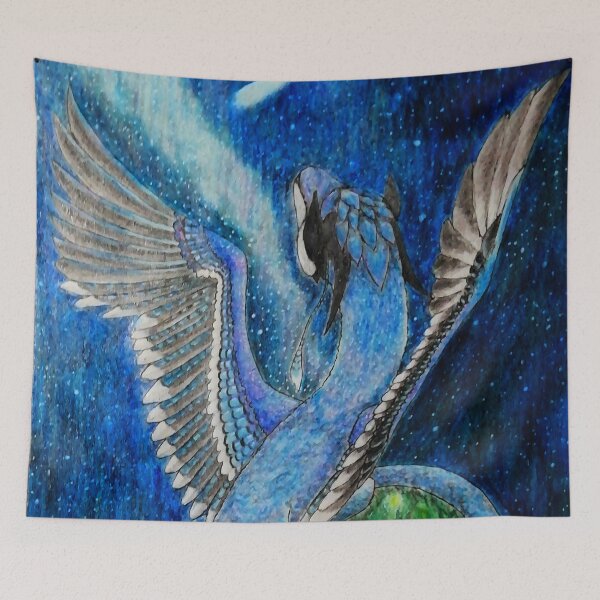 Item preview, Blue Jay Dragon Tarot Card - The Star designed and sold by Lycoris ArtSpark.
