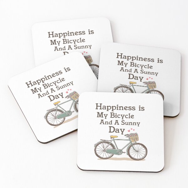 Item preview, Happiness is my bicycle and a sunny day designed and sold by della95.