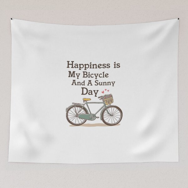 Item preview, Happiness is my bicycle and a sunny day designed and sold by della95.