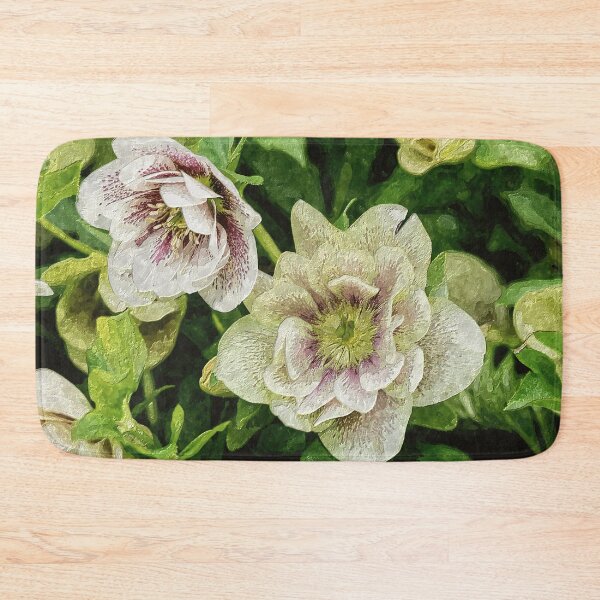 Item preview, Green and White Hellebore Blooms Painterly designed and sold by mljdwhite.