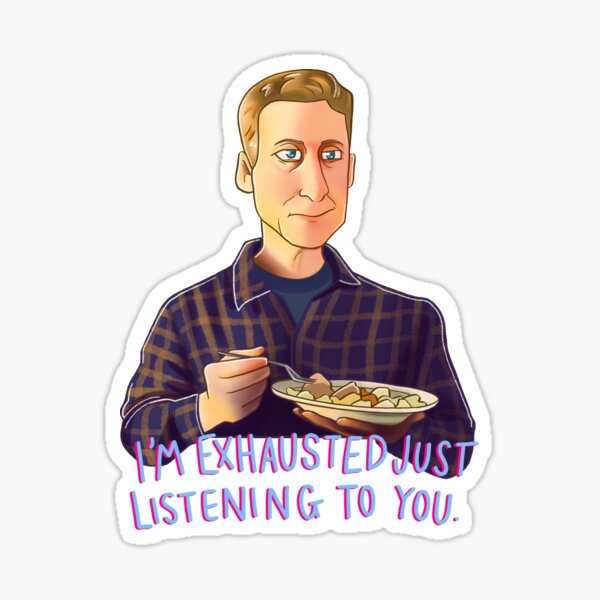 Item preview, Resident Alien Sticker - I’m Exhausted Just Listening to You designed and sold by aspinksart.