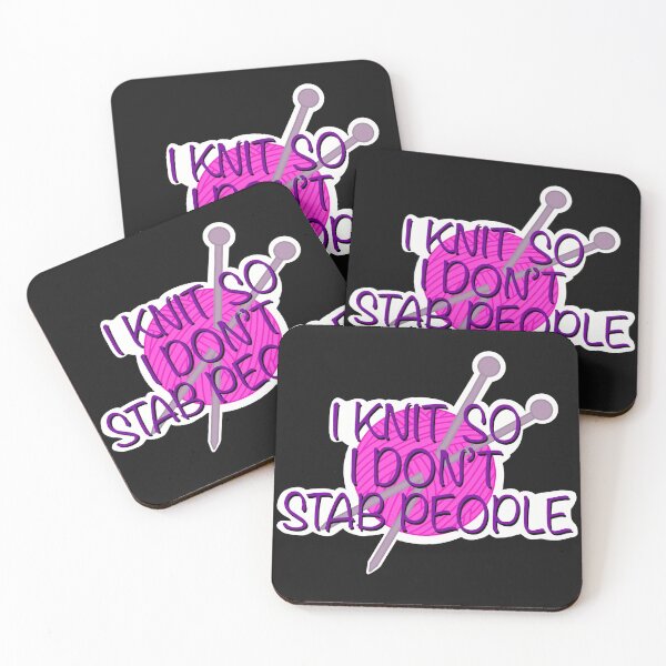 Item preview, I knit so I don’t stab people designed and sold by Crafts By Molly May.