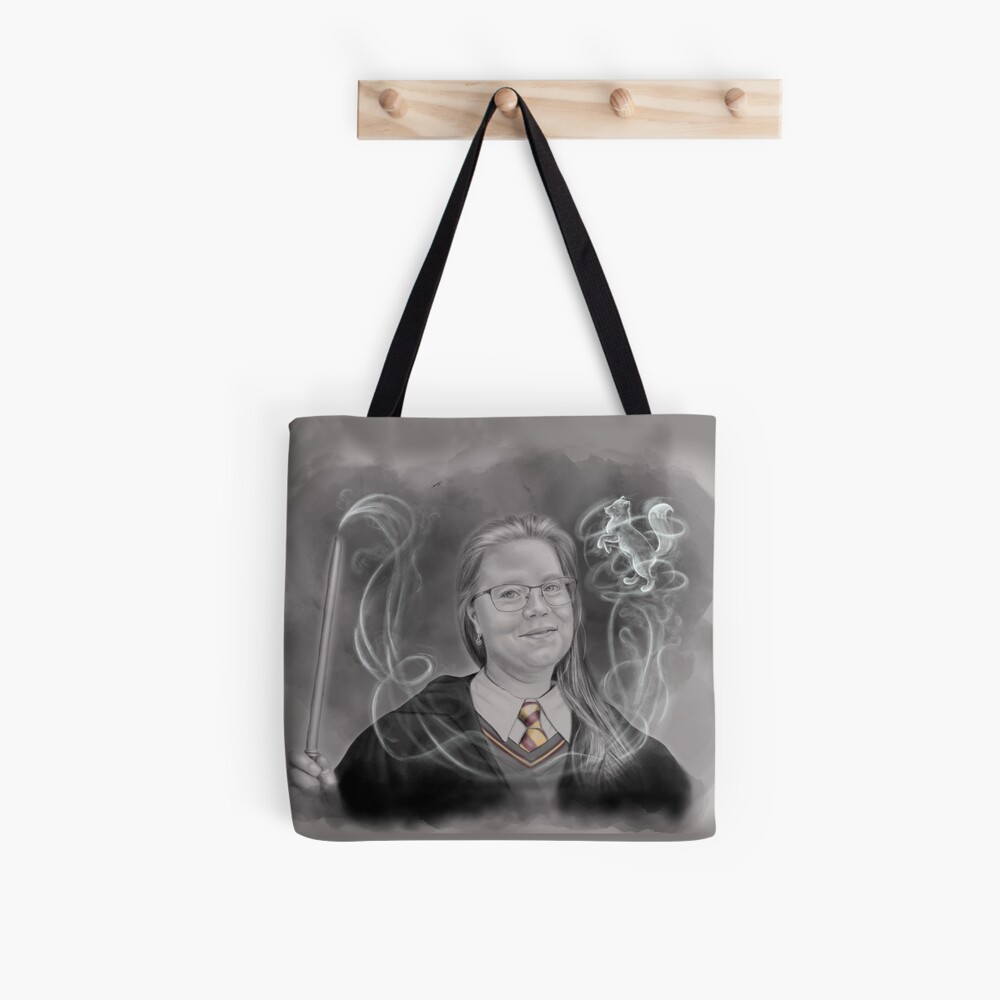 Magical portrait of you, in your outfit and your animal of choice Tote Bag