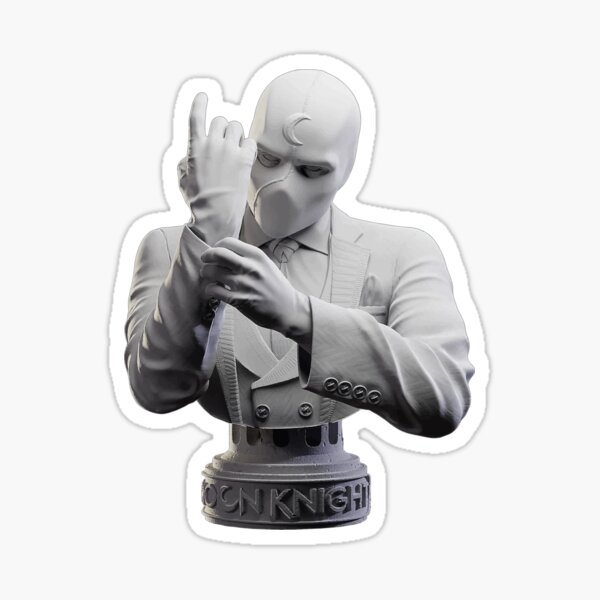 Mr Knight Statue Sticker By Asteea Redbubble