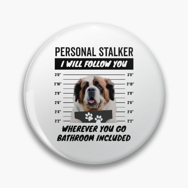 Item preview, Personal Stalker Dog – Saint Bernard designed and sold by More Cute Dogs.