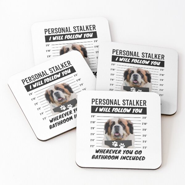 Item preview, Personal Stalker Dog – Saint Bernard designed and sold by More Cute Dogs.