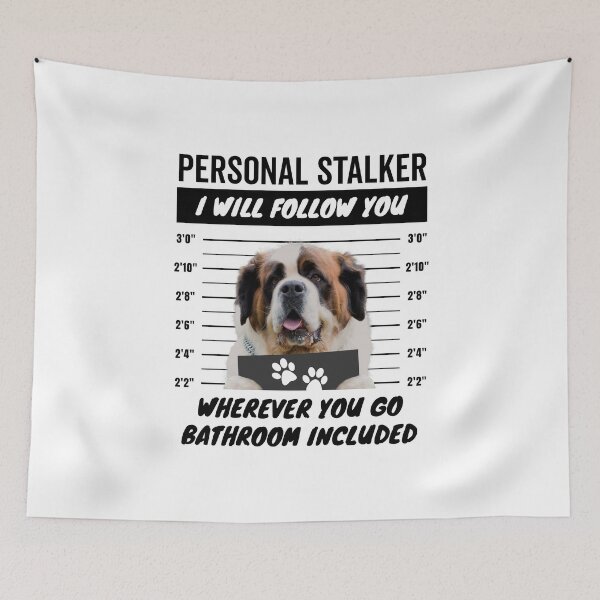 Item preview, Personal Stalker Dog – Saint Bernard designed and sold by More Cute Dogs.
